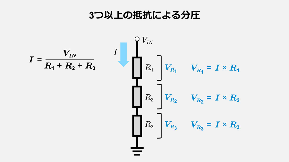 3つ以上の抵抗による拡張